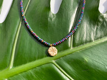 Load image into Gallery viewer, Multi-color Hematite &amp; Stardust Gold Charm Choker Necklace